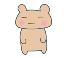 Brown small bear revised version sticker #9861947