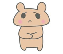 Brown small bear revised version sticker #9861949