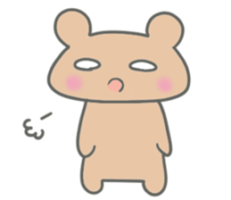 Brown small bear revised version sticker #9861950