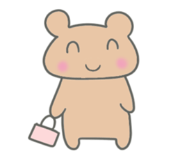 Brown small bear revised version sticker #9861952