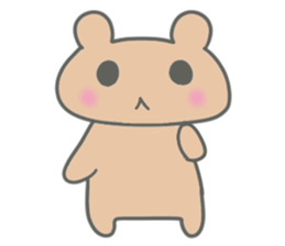 Brown small bear revised version sticker #9861953