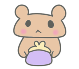 Brown small bear revised version sticker #9861956