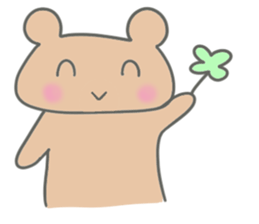 Brown small bear revised version sticker #9861957