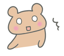 Brown small bear revised version sticker #9861961