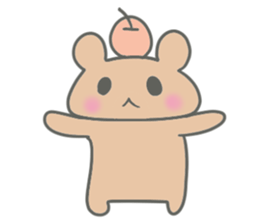 Brown small bear revised version sticker #9861963