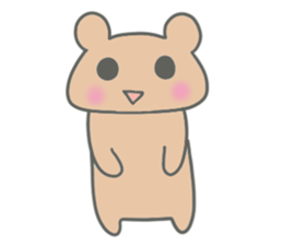 Brown small bear revised version sticker #9861964