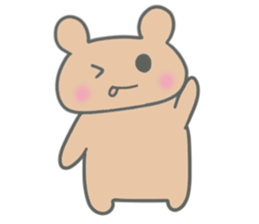 Brown small bear revised version sticker #9861967