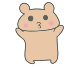 Brown small bear revised version sticker #9861968