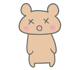 Brown small bear revised version sticker #9861970