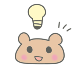 Brown small bear revised version sticker #9861974