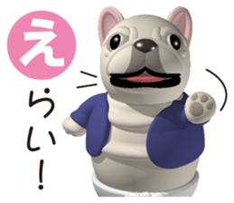 Cheerful french bulldog 3 sticker #9862259