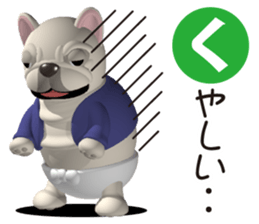 Cheerful french bulldog 3 sticker #9862263