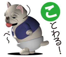 Cheerful french bulldog 3 sticker #9862265