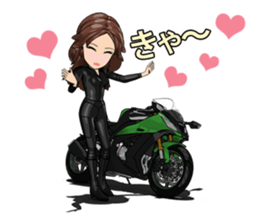 Bustling people rider sticker #9862497