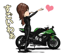 Bustling people rider sticker #9862500