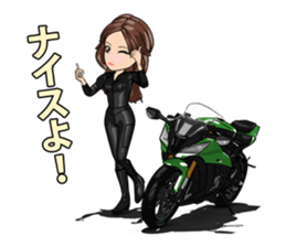 Bustling people rider sticker #9862503