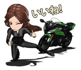 Bustling people rider sticker #9862504