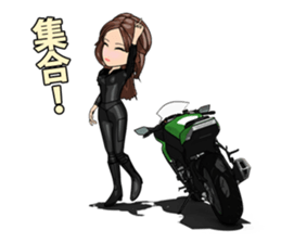 Bustling people rider sticker #9862508