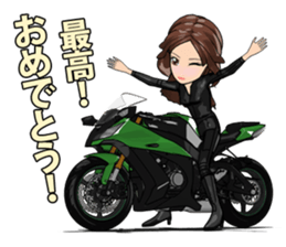 Bustling people rider sticker #9862514