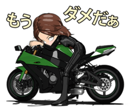 Bustling people rider sticker #9862522