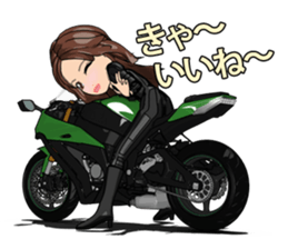 Bustling people rider sticker #9862524