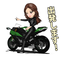 Bustling people rider sticker #9862525