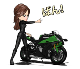 Bustling people rider sticker #9862526