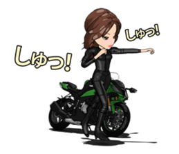 Bustling people rider sticker #9862527