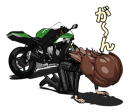 Bustling people rider sticker #9862530