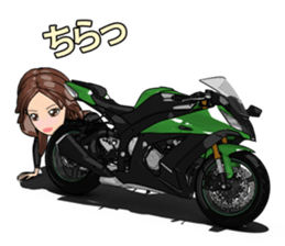 Bustling people rider sticker #9862531