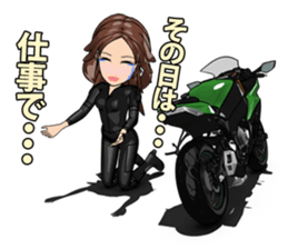 Bustling people rider sticker #9862532