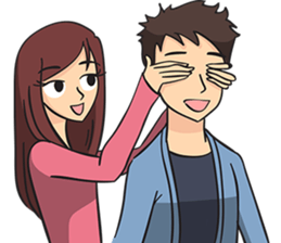 Ollie and Felly : Couple in Love sticker #9863258