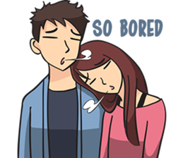 Ollie and Felly : Couple in Love sticker #9863267