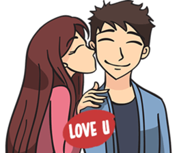 Ollie and Felly : Couple in Love sticker #9863271