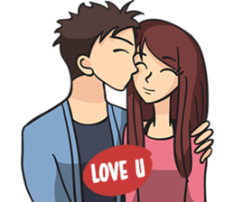 Ollie and Felly : Couple in Love sticker #9863272