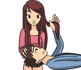 Ollie and Felly : Couple in Love sticker #9863273