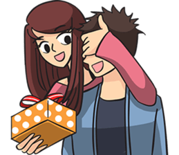 Ollie and Felly : Couple in Love sticker #9863277