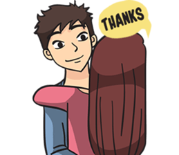 Ollie and Felly : Couple in Love sticker #9863278