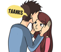 Ollie and Felly : Couple in Love sticker #9863279