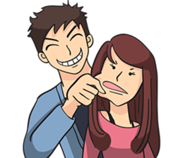 Ollie and Felly : Couple in Love sticker #9863282