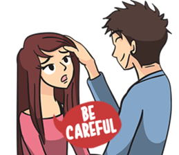 Ollie and Felly : Couple in Love sticker #9863288