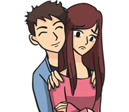 Ollie and Felly : Couple in Love sticker #9863290