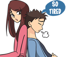 Ollie and Felly : Couple in Love sticker #9863291