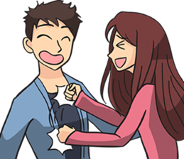 Ollie and Felly : Couple in Love sticker #9863294