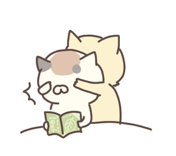 hagemashi cat nichijo 4 sticker #9863339