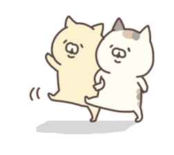 hagemashi cat nichijo 4 sticker #9863341