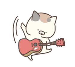 hagemashi cat nichijo 4 sticker #9863345