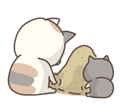 hagemashi cat nichijo 4 sticker #9863359