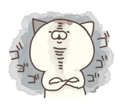 hagemashi cat nichijo 4 sticker #9863365