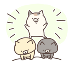 hagemashi cat nichijo 4 sticker #9863375